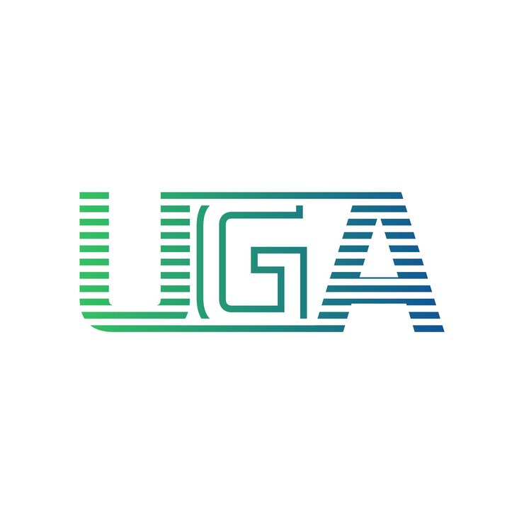 Vector moderno diseño de logotipo de uga carta uga minimalista profesional y versátil icono de marca para la identidad empresarial