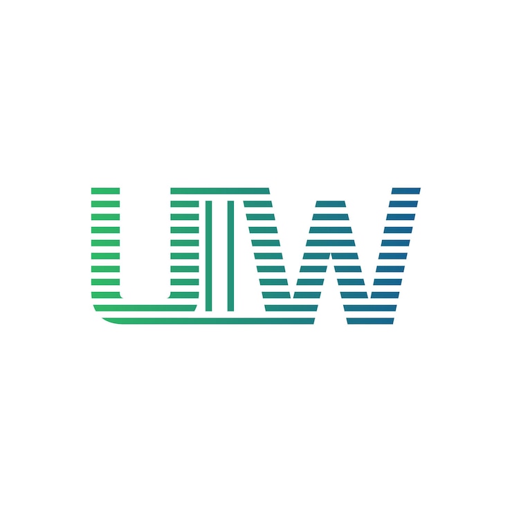 Vector moderno diseño de logotipo de uiw carta uiw minimalista profesional y versátil icono de marca para la identidad empresarial