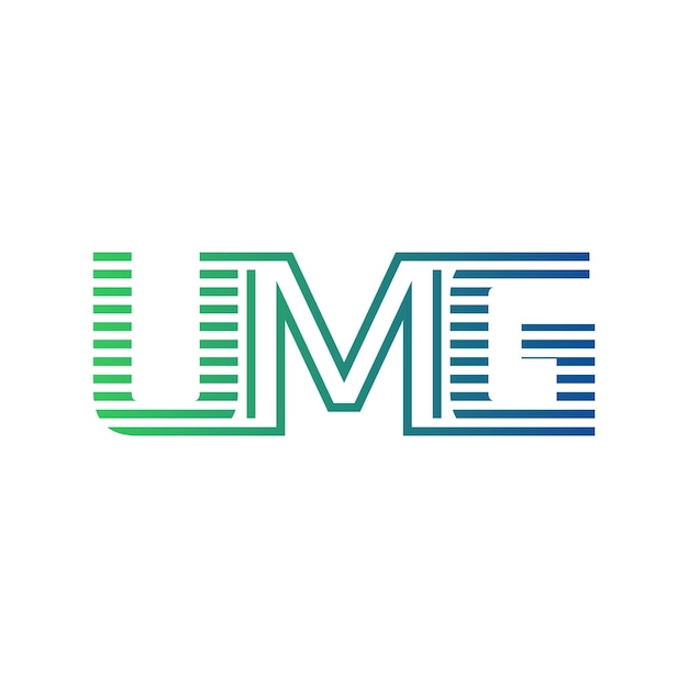 Moderno diseño de logotipo de UMG Carta UMG minimalista profesional y versátil icono de marca para la identidad empresarial