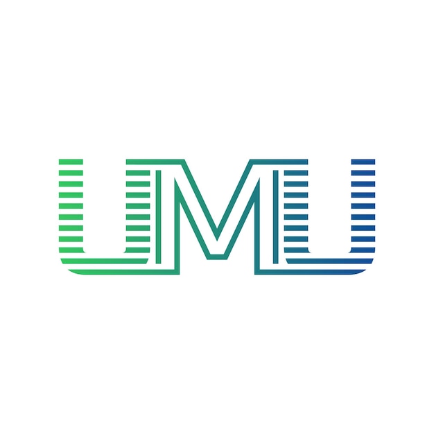 Moderno diseño de logotipo de UMU Carta UMU minimalista profesional y versátil icono de marca para la identidad empresarial