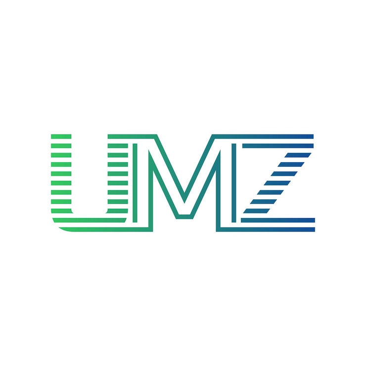 Vector moderno diseño de logotipo umz carta umz minimalista profesional y versátil icono de marca para la identidad empresarial