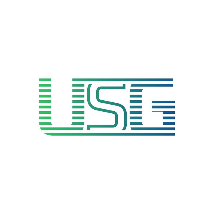 Vector moderno diseño de logotipo de usg carta usg minimalista profesional y versátil icono de marca para la identidad empresarial