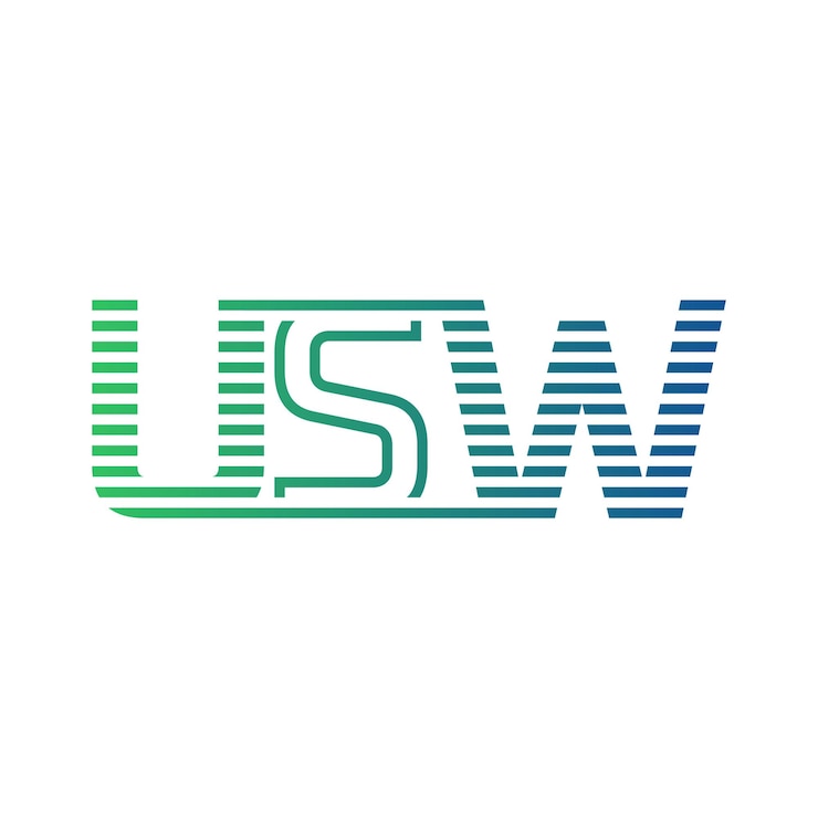 Vector moderno diseño de logotipo usw letra usw minimalista profesional y versátil icono de marca para la identidad empresarial