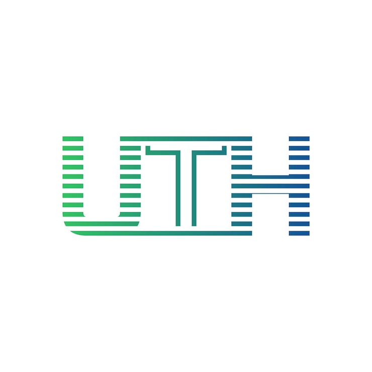 Vector moderno diseño de logotipo de uth carta uth minimalista profesional y versátil icono de marca para la identidad empresarial