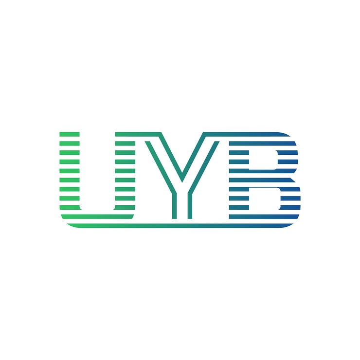 Vector moderno diseño de logotipo de uyb carta uyb minimalista profesional y versátil icono de marca para la identidad empresarial