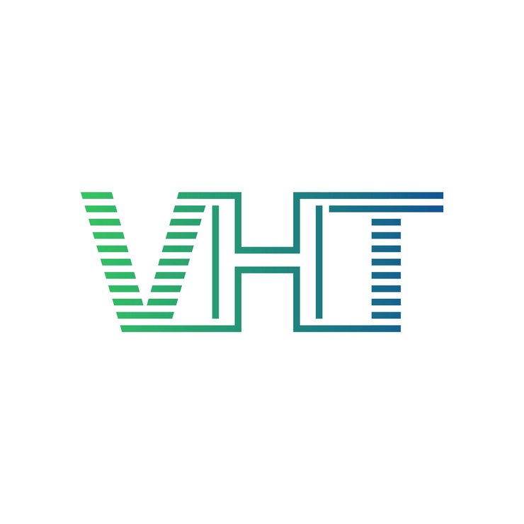 Vector moderno diseño de logotipo de vht carta vht minimalista profesional y versátil icono de marca para la identidad empresarial