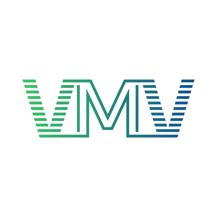 Vector moderno diseño de logotipo de vmv carta vmv minimalista profesional y versátil icono de marca para la identidad empresarial