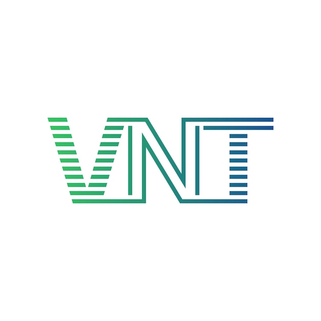 Moderno diseño de logotipo de VNT Carta VNT Minimalista Profesional y versátil icono de marca para la identidad empresarial