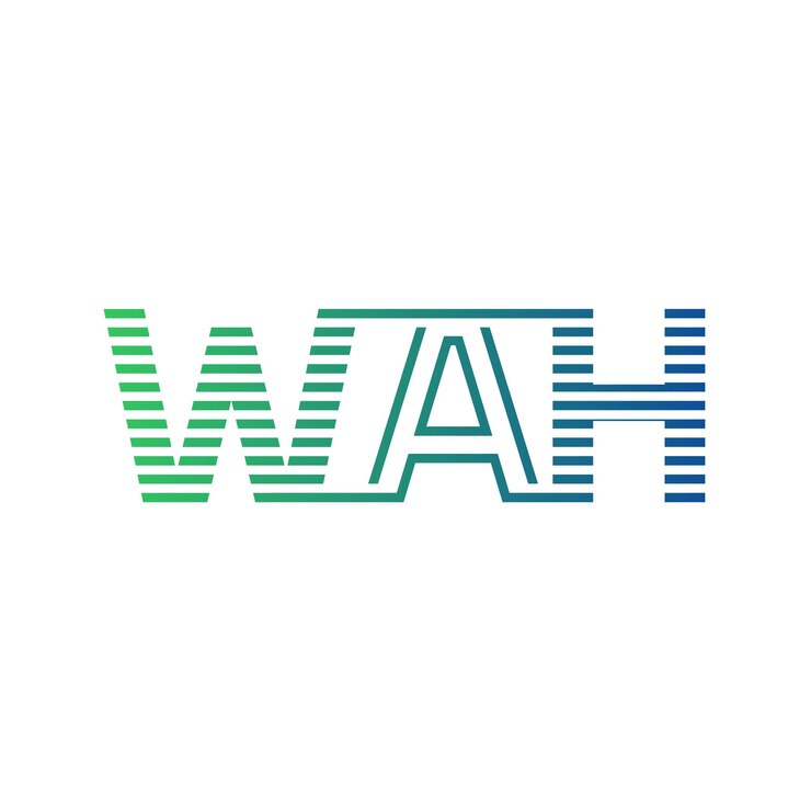 Vector moderno diseño de logotipo de wah carta wah minimalista profesional y versátil icono de marca para la identidad empresarial