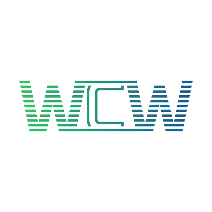 Vector moderno diseño de logotipo de wcw carta wcw minimalista profesional y versátil icono de marca para la identidad empresarial