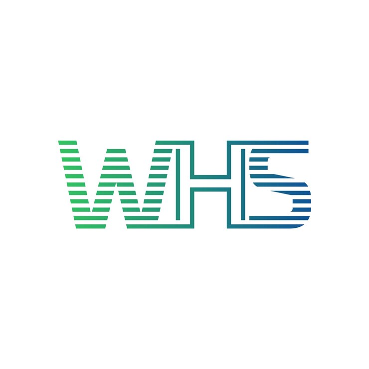 Vector moderno diseño de logotipo de whs carta whs minimalista profesional y versátil icono de marca para la identidad empresarial
