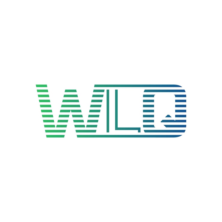 Vector moderno diseño de logotipo de wlq carta wlq minimalista profesional y versátil icono de marca para la identidad empresarial