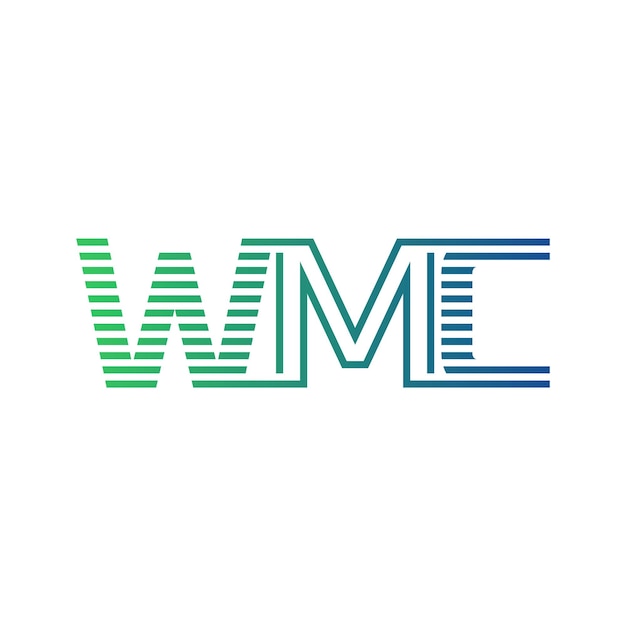 Moderno diseño de logotipo de WMC Carta WMC minimalista profesional y versátil icono de marca para la identidad empresarial