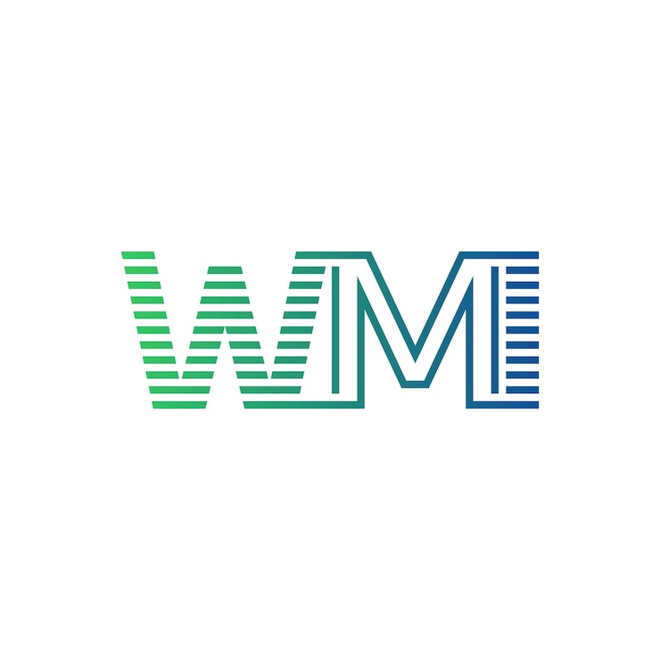 Vector moderno diseño de logotipo wmi carta wmi minimalista profesional y versátil icono de marca para la identidad empresarial