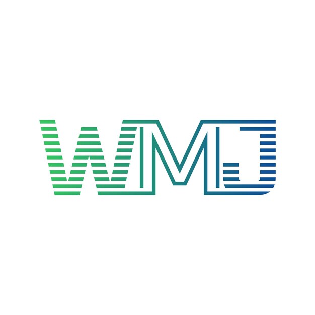Moderno diseño de logotipo de WMJ Carta WMJ minimalista profesional y versátil icono de marca para la identidad empresarial
