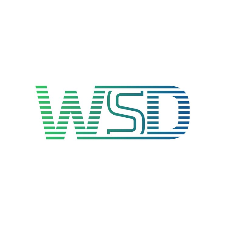 Vector moderno diseño de logotipo wsd carta wsd minimalista profesional y versátil icono de marca para la identidad empresarial