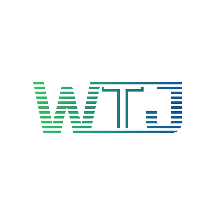 Vector moderno diseño de logotipo wtj carta wtj minimalista profesional y versátil icono de marca para la identidad empresarial