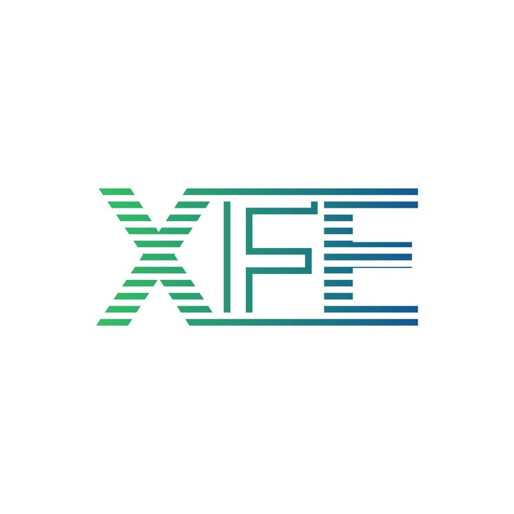 Vector moderno diseño de logotipo xfe carta xfe icon de marca minimalista profesional y versátil para la identidad empresarial