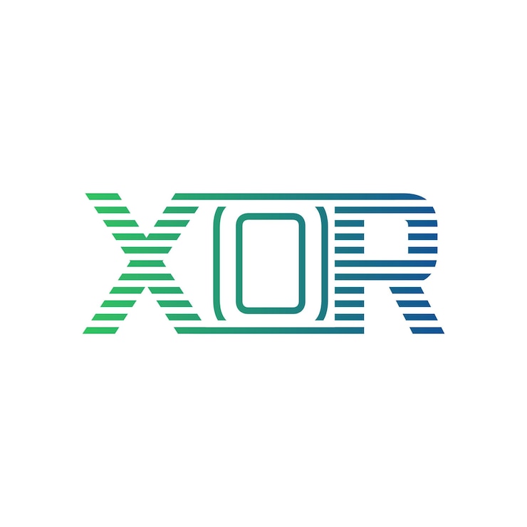 Vector moderno diseño de logotipo xor carta xor minimalista profesional y versátil icono de marca para la identidad empresarial