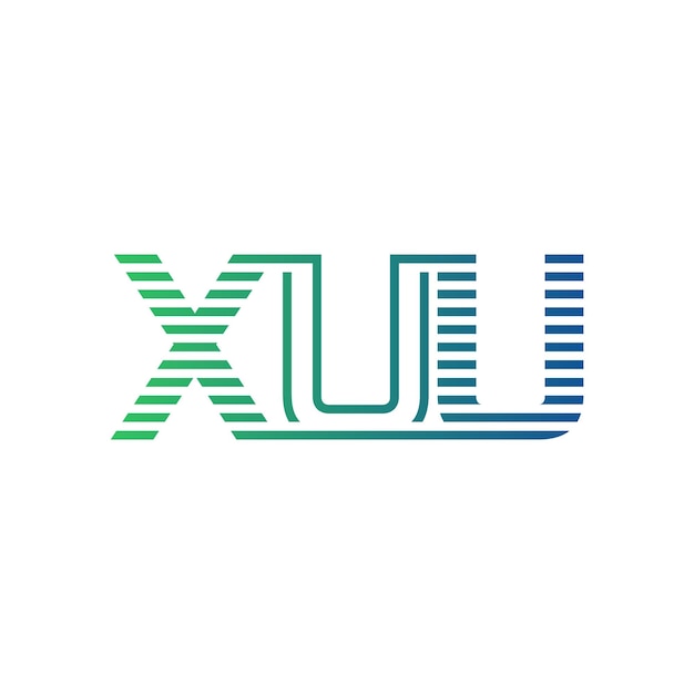 Moderno diseño de logotipo XUU Carta XUU Minimalista Profesional y versátil Icono de marca para la identidad empresarial