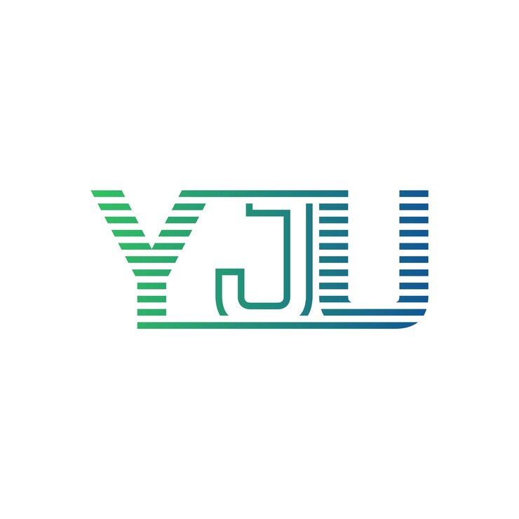 Vector moderno diseño de logotipo de yju carta yju minimalista profesional y versátil icono de marca para la identidad empresarial