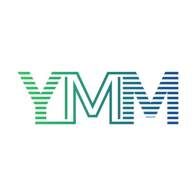 Moderno diseño de logotipo de YMM Carta YMM minimalista profesional y versátil icono de marca para la identidad empresarial