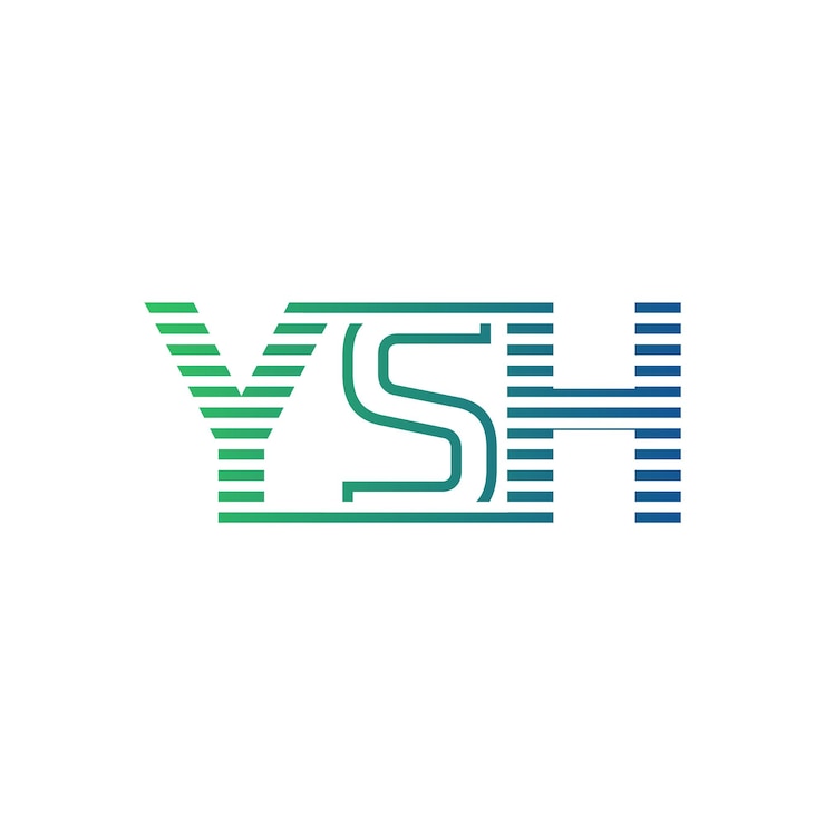 Vector moderno diseño de logotipo de ysh letra ysh minimalista profesional y versátil icono de marca para la identidad empresarial