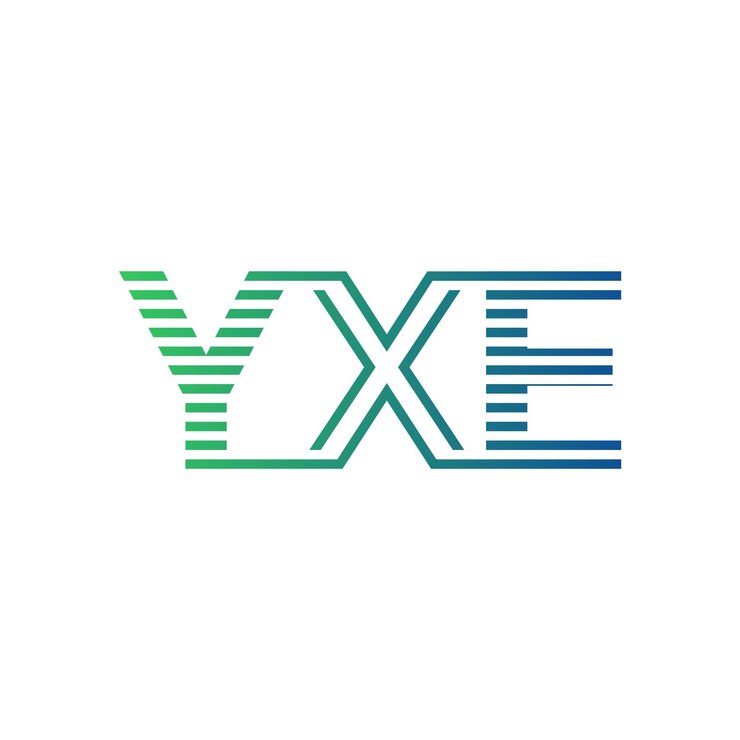 Vector moderno diseño de logotipo yxe carta yxe minimalista profesional y versátil icono de marca para la identidad empresarial