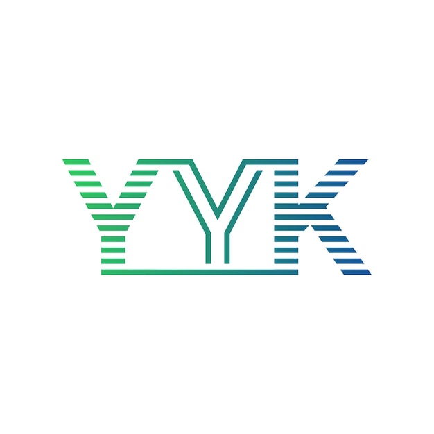 Moderno diseño de logotipo YYK Carta YYK Minimalista Profesional y versátil Icono de marca para la identidad empresarial