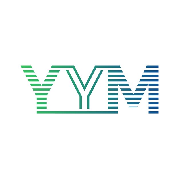 Moderno diseño de logotipo de YYM Carta YYM minimalista profesional y versátil icono de marca para la identidad empresarial