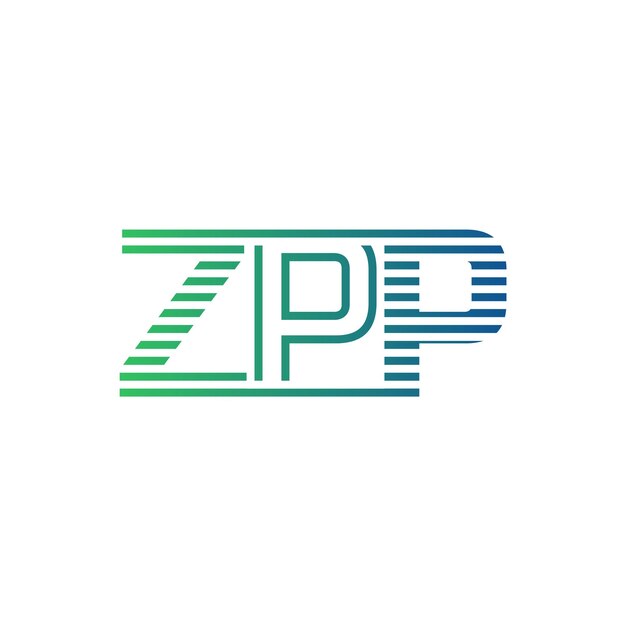 Moderno diseño de logotipo de ZPP Carta ZPP minimalista profesional y versátil icono de marca para la identidad empresarial