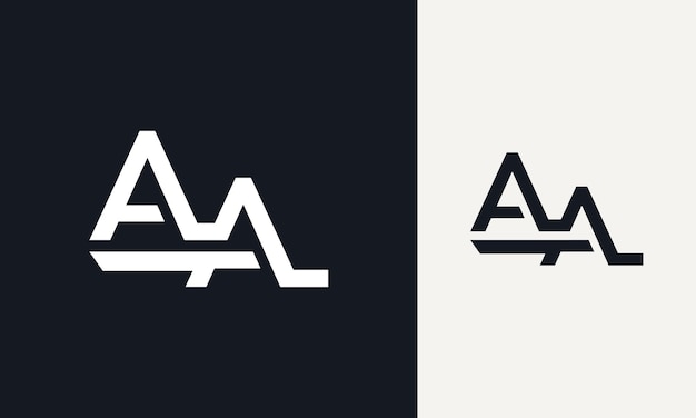 Moderno diseño de plantilla de logotipo de letra AA Abstracto aa concepto de logotipo vectorial