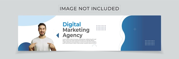 Moderno diseño de portada de banner de marketing de redes sociales abstractas de LinkedIn