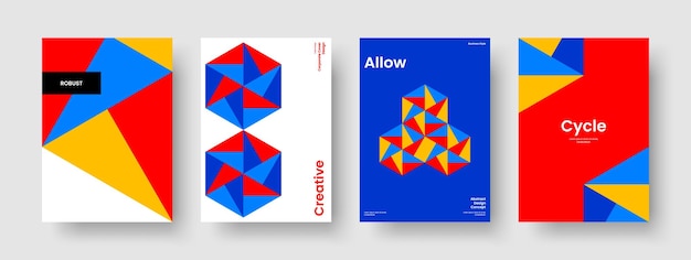 Moderno diseño de portada de libro Abstracto plantilla de folleto Geométrica Presentación de negocios Diseño de volante