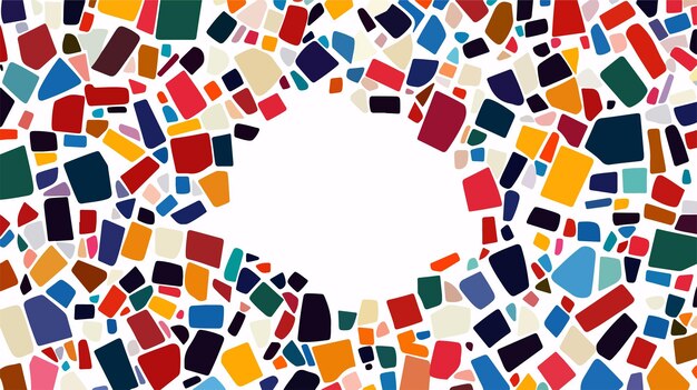 Moderno diseño de silueta de color rectángulo gráfico sin costuras