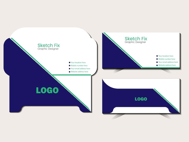 Moderno diseño de sobre creativo plantilla de maqueta vectorial servicio imprimible