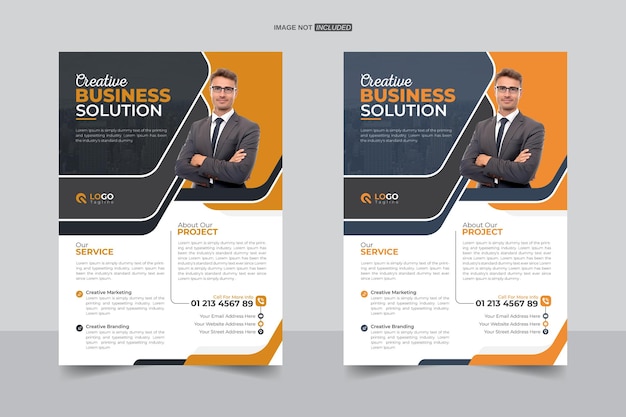Moderno diseño de volante de plantilla de revista colorida para el anuncio de promoción de propuestas de negocios