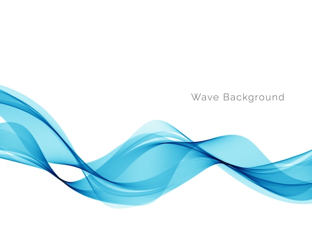 Moderno y elegante fondo de onda azul