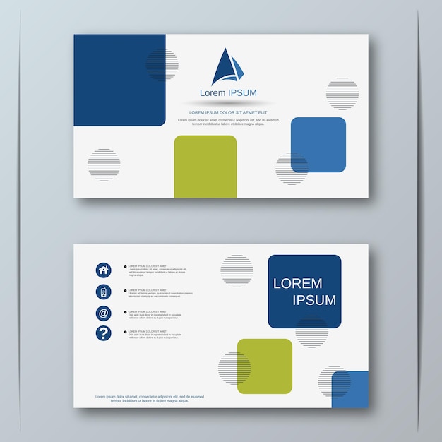 Moderno estilo geométrico abstracto tarjeta de visita de negocios etiqueta pegatina insignia plantilla de diseño vectorial