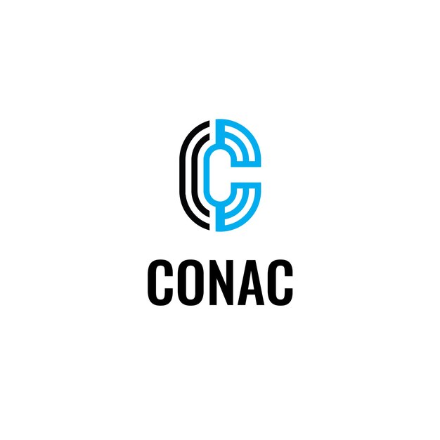 Moderno estilo geométrico de diseño de plantilla de logotipo de letra c vectorial y completamente editable
