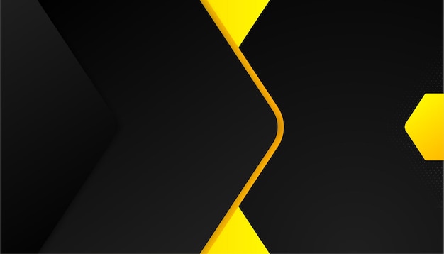 Moderno fondo abstracto negro y amarillo naranja Vector diseño gráfico abstracto patrón de banner presentación plantilla web de fondo