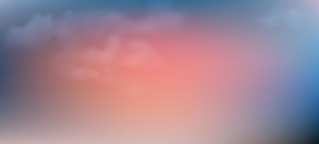 Vector moderno fondo de gradiente colorido con nubes