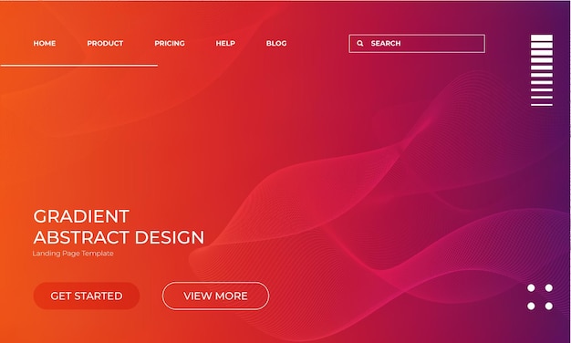 Moderno fondo de gradiente vectorial naranja oscuro para página de aterrizaje con diseño colorido