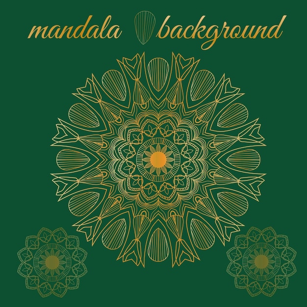 Moderno fondo de mandala de lujo con color degradado