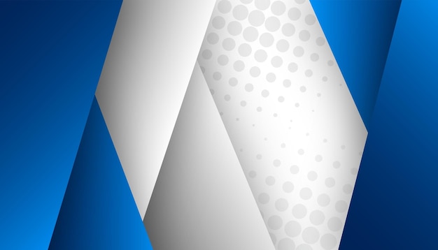 Moderno fondo de plantilla azul y blanco