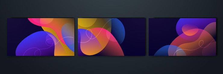 Vector moderno geométrico azul amarillo rosa rojo con fondo de diseño abstracto de forma colorida