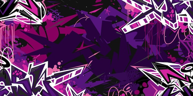 Moderno Hip Hop Abstracto Arte de la Calle Urbano Estilo de Graffiti Ilustración vectorial plantilla de fondo
