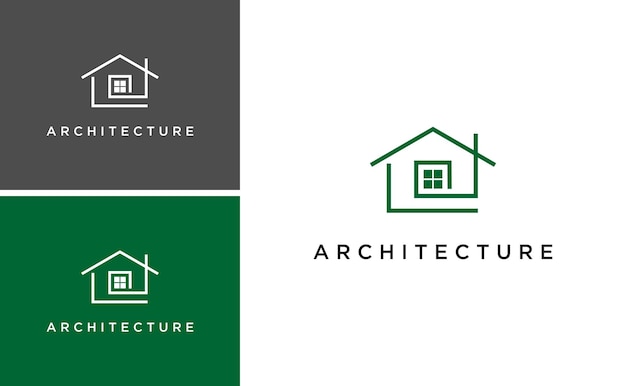 Moderno hogar Arquitectura Logo Abstracto Inmobiliario Casa Vector plantilla