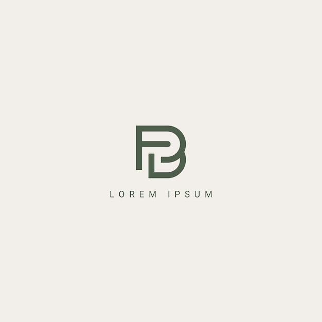 Moderno letra única FB BF elemento de plantilla de diseño de icono del logotipo
