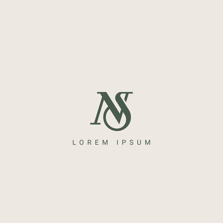 Vector moderno letra única ns sn elementos de plantilla de diseño de icono del logotipo